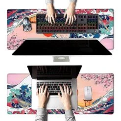 Accessories Japanese Kanagawa Great Wave Sunset Mouse Pad -Kawaii Store kawaiies plushies plush softtoy japanese kanagawa great wave sunset mouse pad mouse pads 477496