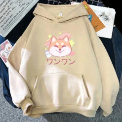 Apparel Japanese Kawaii Shiba Inu Unisex Hoodie -Kawaii Store kawaiies plushies plush softtoy japanese kawaii shiba inu unisex hoodie apparel cream xs 770567