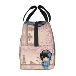 Japanese Keiko Kokeshi Doll Lunch Bag -Kawaii Store kawaiies plushies plush softtoy japanese keiko kokeshi doll lunch bag bags 392900