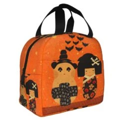 Japanese Kokeshi Doll Lunch Bag -Kawaii Store kawaiies plushies plush softtoy japanese kokeshi doll lunch bag new bag 182704