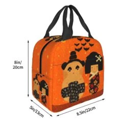 Japanese Kokeshi Doll Lunch Bag -Kawaii Store kawaiies plushies plush softtoy japanese kokeshi doll lunch bag new bag 822679