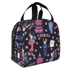 Japanese Kokeshi Doll Lunch Bag -Kawaii Store kawaiies plushies plush softtoy japanese kokeshi doll lunch bag new bag lucky cat 829739