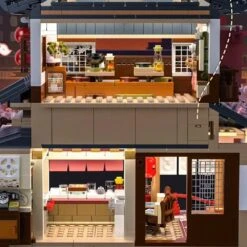Japanese Kumamoto Bear Restaurant Micro Building Set -Kawaii Store kawaiies plushies plush softtoy japanese kumamoto bear restaurant micro building set build it 397267