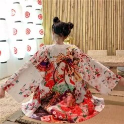 Apparel Japanese Lady Sakura Women Kimono Robe Cardigan 22 Apparel Japanese Lady Sakura Women Kimono Robe Cardigan -Kawaii Store kawaiies plushies plush softtoy japanese lady sakura women kimono robe cardigan kimono 720683