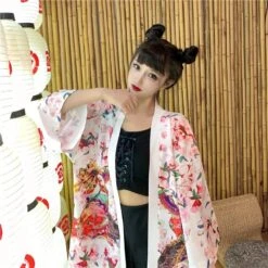 Apparel Japanese Lady Sakura Women Kimono Robe Cardigan 29 Apparel Japanese Lady Sakura Women Kimono Robe Cardigan -Kawaii Store kawaiies plushies plush softtoy japanese lady sakura women kimono robe cardigan kimono 970154
