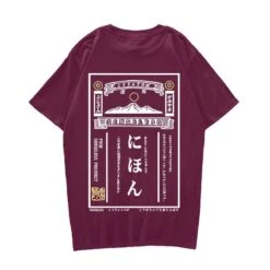 Apparel Japanese Retro Senseless Poster Print Unisex Tee -Kawaii Store kawaiies plushies plush softtoy japanese retro senseless poster print unisex tee tops red s 993677