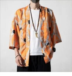 Apparel Japanese Royal Cranes Kimono -Kawaii Store kawaiies plushies plush softtoy japanese royal cranes kimono apparel 298849