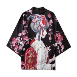 Apparel Japanese Sakura Black Red Anime Girl Long Kimono Cardigan Robes 32 Apparel Japanese Sakura Black Red Anime Girl Long Kimono Cardigan Robes -Kawaii Store kawaiies plushies plush softtoy japanese sakura black red anime girl long kimono cardigan robes new apparel 329234