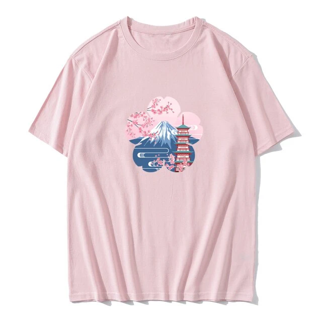 Apparel Japanese Sakura Mt Fuji Shrine Cherry Blossom Women's Tee 6 Apparel Japanese Sakura Mt Fuji Shrine Cherry Blossom Women's Tee - Image 4