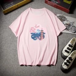 Apparel Japanese Sakura Mt Fuji Shrine Cherry Blossom Women's Tee 17 Apparel Japanese Sakura Mt Fuji Shrine Cherry Blossom Women's Tee -Kawaii Store kawaiies plushies plush softtoy japanese sakura mt fuji shrine cherry blossom womens tee tops pink xxl 179117