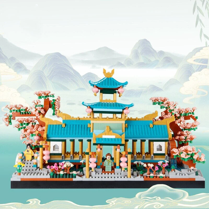 Japanese Sakura Palace Shrine Nano Building Blocks 10 Japanese Sakura Palace Shrine Nano Building Blocks - Image 8