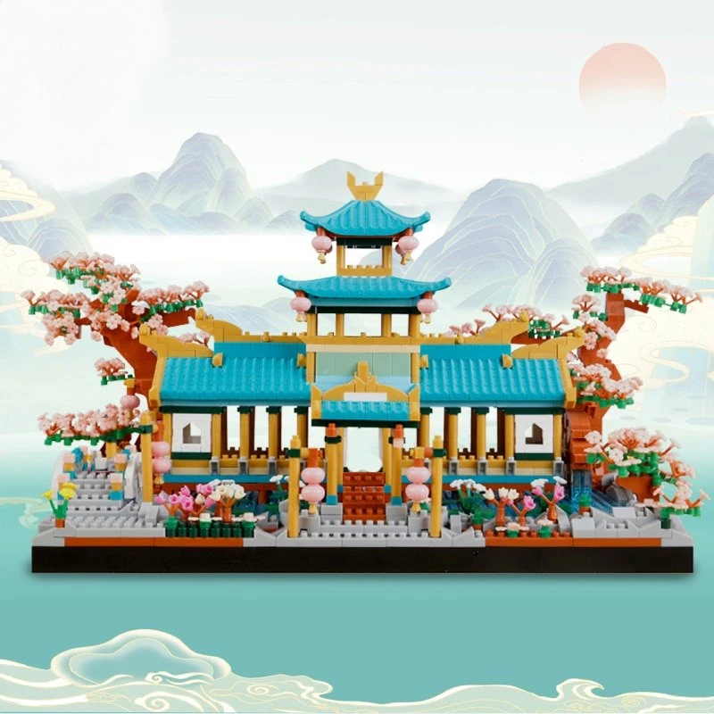 Japanese Sakura Palace Shrine Nano Building Blocks 5 Japanese Sakura Palace Shrine Nano Building Blocks - Image 3