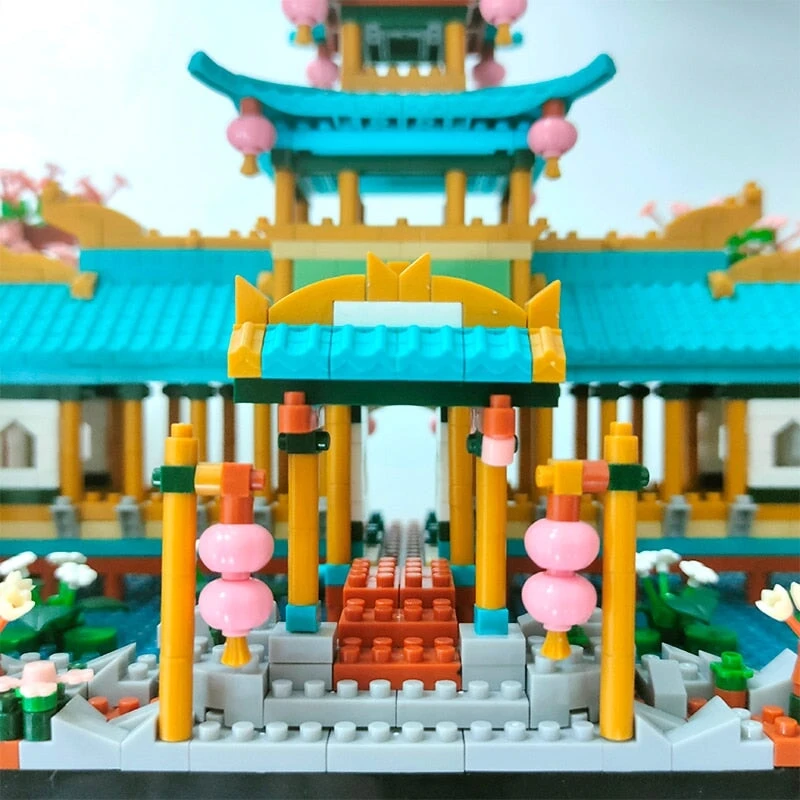 Japanese Sakura Palace Shrine Nano Building Blocks 6 Japanese Sakura Palace Shrine Nano Building Blocks - Image 4