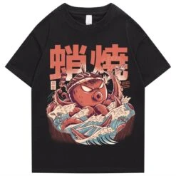 Apparel Japanese Takoyaki Octopus Wave Unisex Tee