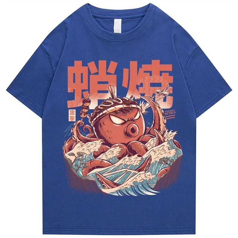 Apparel Japanese Takoyaki Octopus Wave Unisex Tee 6 Apparel Japanese Takoyaki Octopus Wave Unisex Tee - Image 4