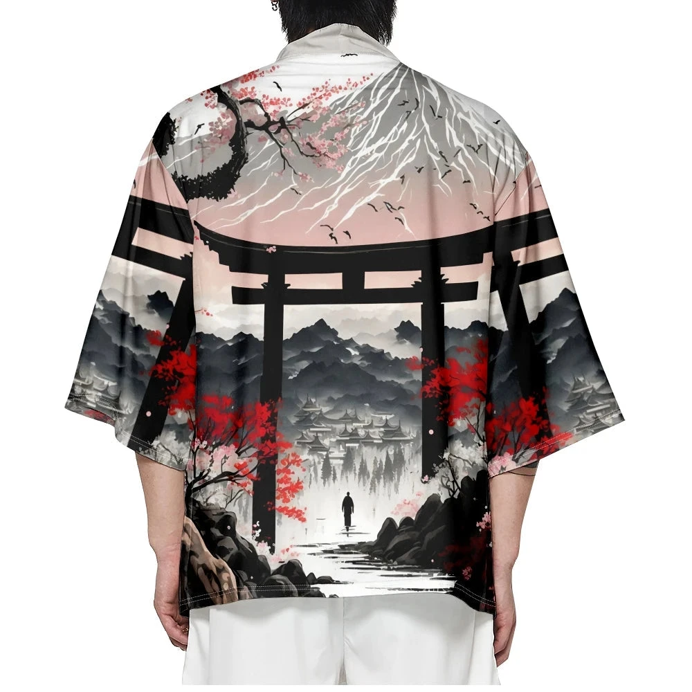 Apparel Japanese-theme Dawn Shrine Unisex Kimono 3 Apparel Japanese-theme Dawn Shrine Unisex Kimono