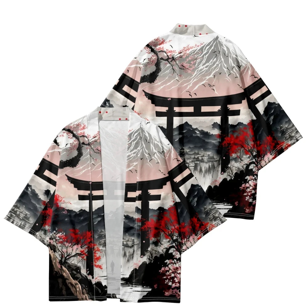 Apparel Japanese-theme Dawn Shrine Unisex Kimono 4 Apparel Japanese-theme Dawn Shrine Unisex Kimono - Image 2