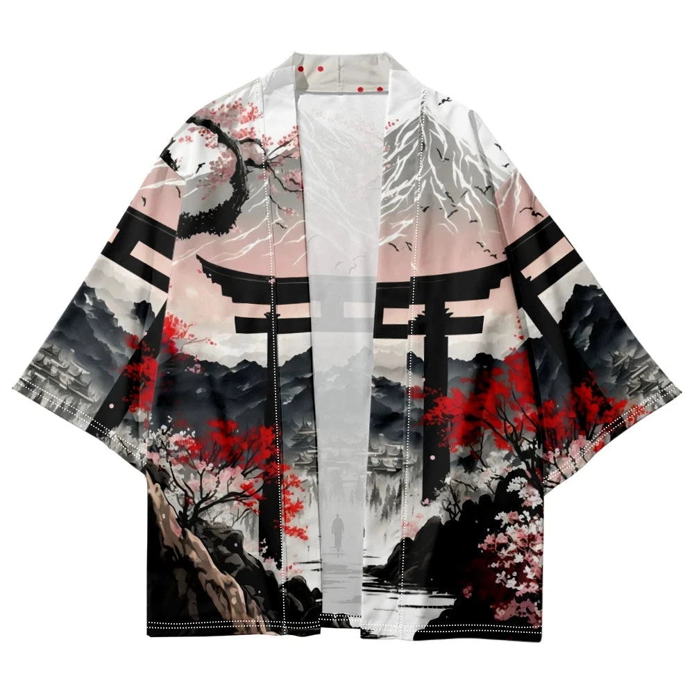 Apparel Japanese-theme Dawn Shrine Unisex Kimono 6 Apparel Japanese-theme Dawn Shrine Unisex Kimono - Image 4