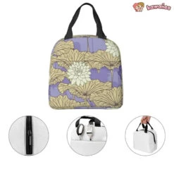 Japanese-theme Floral Insulated Lunch Bag Collection -Kawaii Store kawaiies plushies plush softtoy japanese theme floral insulated lunch bag collection bag 235280