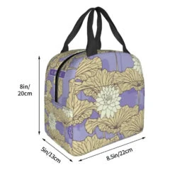 Japanese-theme Floral Insulated Lunch Bag Collection -Kawaii Store kawaiies plushies plush softtoy japanese theme floral insulated lunch bag collection bag 687935