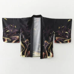 Apparel Japanese-themed Black Red Crows Unisex Kimono -Kawaii Store kawaiies plushies plush softtoy japanese themed black red crows unisex kimono kimono 634846