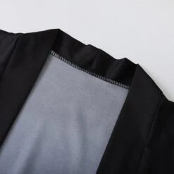 Apparel Japanese-themed Black Red Fox Snake Shrine Women's Kimono -Kawaii Store kawaiies plushies plush softtoy japanese themed black red fox snake shrine womens kimono kimono 761801