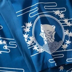 Apparel Japanese-themed Blue Black Cat Fish Unisex Kimono Top -Kawaii Store kawaiies plushies plush softtoy japanese themed blue black cat fish unisex kimono top kimono 202371