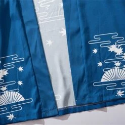 Apparel Japanese-themed Blue Black Cat Fish Unisex Kimono Top -Kawaii Store kawaiies plushies plush softtoy japanese themed blue black cat fish unisex kimono top kimono 727516