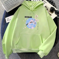Apparel Japanese-themed Cherry Blossom Blue Sky Unisex Hoodie -Kawaii Store kawaiies plushies plush softtoy japanese themed cherry blossom blue sky unisex hoodie apparel lime xxxl 173966