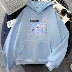 Apparel Japanese-themed Cherry Blossom Blue Sky Unisex Hoodie -Kawaii Store kawaiies plushies plush softtoy japanese themed cherry blossom blue sky unisex hoodie apparel sky blue xxxl 623170