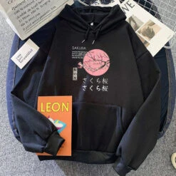 Apparel Japanese-themed Cherry Blossom Pink Sun Unisex Hoodie -Kawaii Store kawaiies plushies plush softtoy japanese themed cherry blossom pink sun unisex hoodie apparel black xs 341659