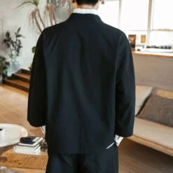 Apparel Japanese-themed Couple Crane Men's Yukata Kimono Jacket -Kawaii Store kawaiies plushies plush softtoy japanese themed couple crane mens yukata kimono jacket kimono 138312