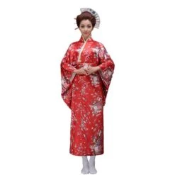 Apparel Japanese-themed Elegant Sakura Floral Long Women's Kimonos -Kawaii Store kawaiies plushies plush softtoy japanese themed elegant sakura floral long womens kimonos kimono 802662