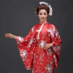 Apparel Japanese-themed Elegant Sakura Floral Long Women's Kimonos -Kawaii Store kawaiies plushies plush softtoy japanese themed elegant sakura floral long womens kimonos kimono 951158
