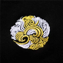 Apparel Japanese-themed Emerald Dragon Embroidery Unisex Black Sweatshirt -Kawaii Store kawaiies plushies plush softtoy japanese themed emerald dragon embroidery unisex black sweatshirt apparel 807147