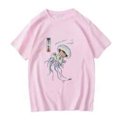 Apparel Japanese-themed Floating Jellyfish Unisex Tee -Kawaii Store kawaiies plushies plush softtoy japanese themed floating jellyfish unisex tee apparel pink xs 749876