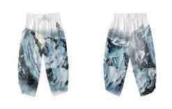 Apparel Japanese-themed Glaciar Mountains Two-Piece Kimono Yukata Top & Pants -Kawaii Store kawaiies plushies plush softtoy japanese themed glaciar mountains two piece kimono yukata top pants kimono 106696