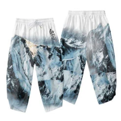 Apparel Japanese-themed Glaciar Mountains Two-Piece Kimono Yukata Top & Pants -Kawaii Store kawaiies plushies plush softtoy japanese themed glaciar mountains two piece kimono yukata top pants kimono pants s 869024