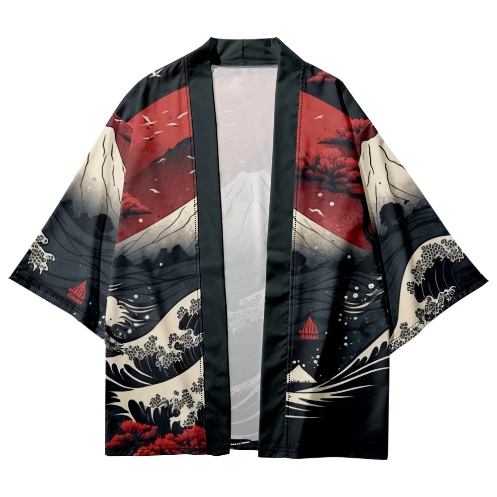 Apparel Japanese-themed Great Wave Off Kanagawa Unisex Kimonos 7 Apparel Japanese-themed Great Wave Off Kanagawa Unisex Kimonos - Image 5