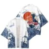 Apparel Japanese-themed Koi Fish Sun Wave Unisex Kimono -Kawaii Store kawaiies plushies plush softtoy japanese themed koi fish sun wave unisex kimono new kimono s 924785