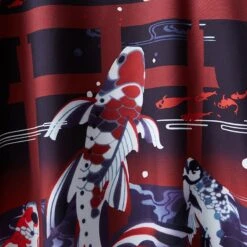 Apparel Japanese-themed Koi Of Torii Gate Women's Kimono -Kawaii Store kawaiies plushies plush softtoy japanese themed koi of torii gate womens kimono kimono 245541