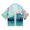 Apparel Japanese-themed Mount Fuji Sakura Blue Unisex Kimono -Kawaii Store kawaiies plushies plush softtoy japanese themed mount fuji sakura blue unisex kimono kimono 258282