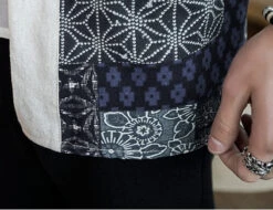 Apparel Japanese-themed Navy Pattern Black White Men's Haori Yukata Kimono Jacket -Kawaii Store kawaiies plushies plush softtoy japanese themed navy pattern black white mens haori yukata kimono jacket apparel 906302