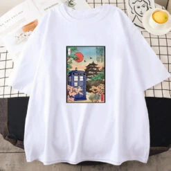 Apparel Japanese-themed Osaka Police Box Unisex Tee