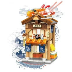 Japanese-themed Ramen Hot Spring Sushi Tea Micro Building Sets -Kawaii Store kawaiies plushies plush softtoy japanese themed ramen hot spring sushi tea micro building sets build it 385088