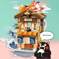 Japanese-themed Ramen Hot Spring Sushi Tea Micro Building Sets -Kawaii Store kawaiies plushies plush softtoy japanese themed ramen hot spring sushi tea micro building sets build it 562432