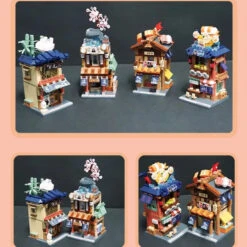 Japanese-themed Ramen Hot Spring Sushi Tea Micro Building Sets -Kawaii Store kawaiies plushies plush softtoy japanese themed ramen hot spring sushi tea micro building sets build it 685698