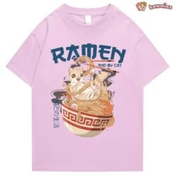 Apparel Japanese-themed Ramen & Kawaii Cat Unisex Tee -Kawaii Store kawaiies plushies plush softtoy japanese themed ramen kawaii cat unisex tee apparel 801761