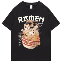 Apparel Japanese-themed Ramen & Kawaii Cat Unisex Tee
