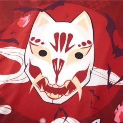 Apparel Japanese-themed Red Navy Samurai Cat Mask Unisex Kimono -Kawaii Store kawaiies plushies plush softtoy japanese themed red navy samurai cat mask unisex kimono kimono 952587